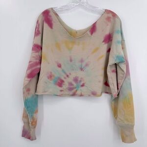 Custom boxy grunge tie dye crop top